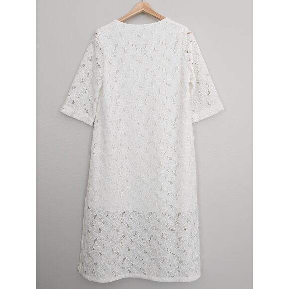 Tuckernuck Jamie White Lace Dress Size Medium M Casual Summer Spring Outfit - Picture 4 of 8
